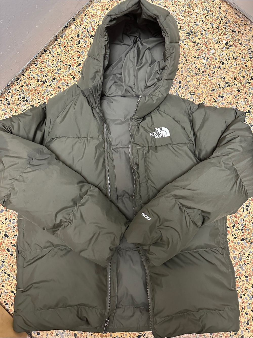 The North Face Olive Green Insulated Hooded Jacket